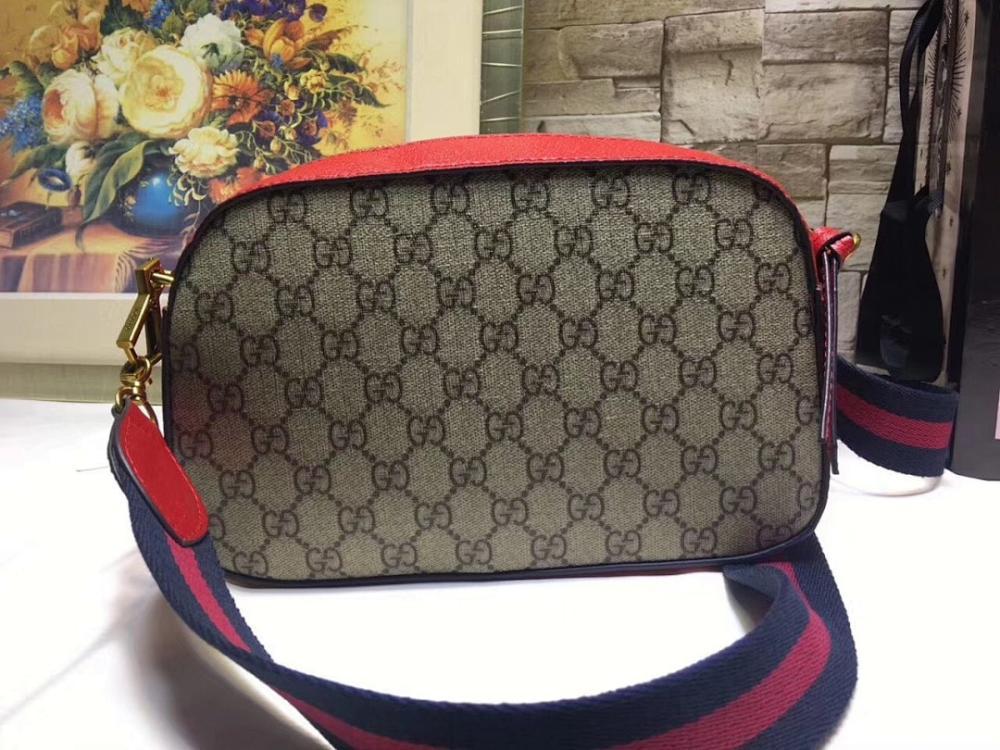 Elegant Refined Brown Printed Leather Travel Bag