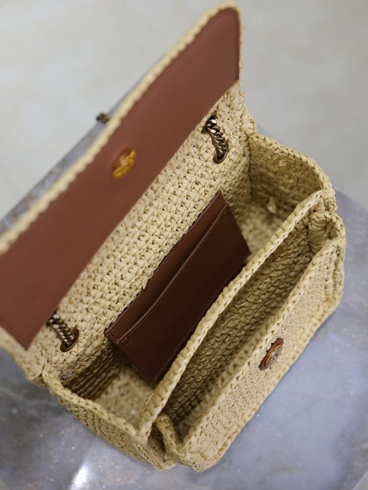 Niki Raffia Top Handle Bag