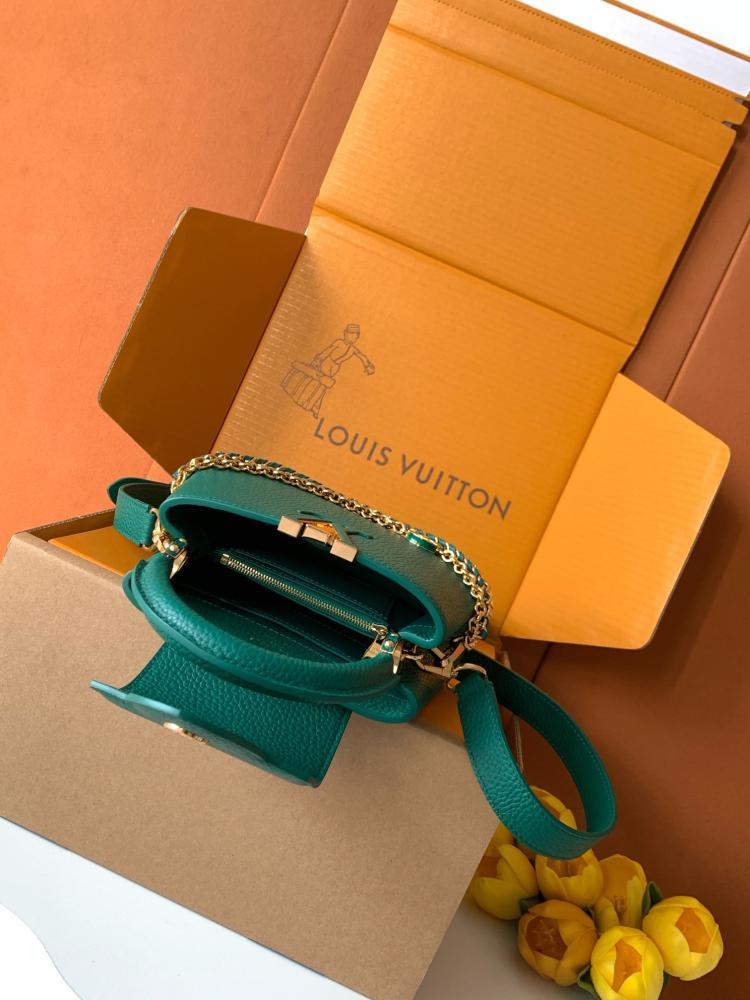 Capucines Gold Top Handle Bag