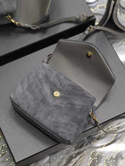Classic Modern Gold Leather Top Handle Bag