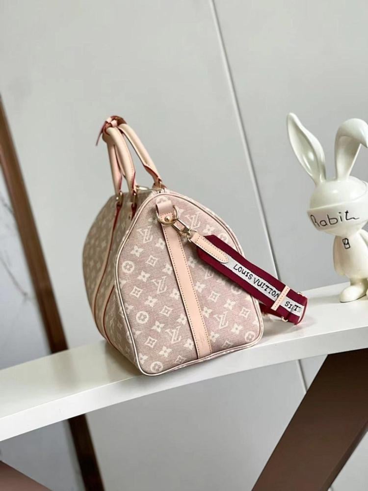 Keepall Monogram Leather Travel Bag