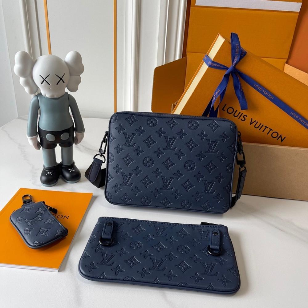 Classic Refined Monogram Calfskin Shoulder Bag