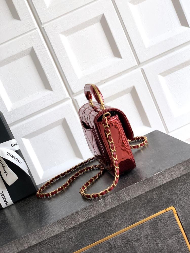 Gold Top Handle Bag