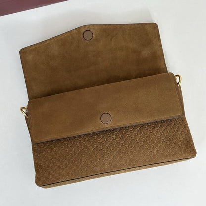 Suede Top Handle Bag
