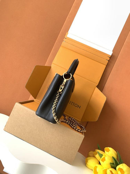 Capucines Leather Top Handle Bag