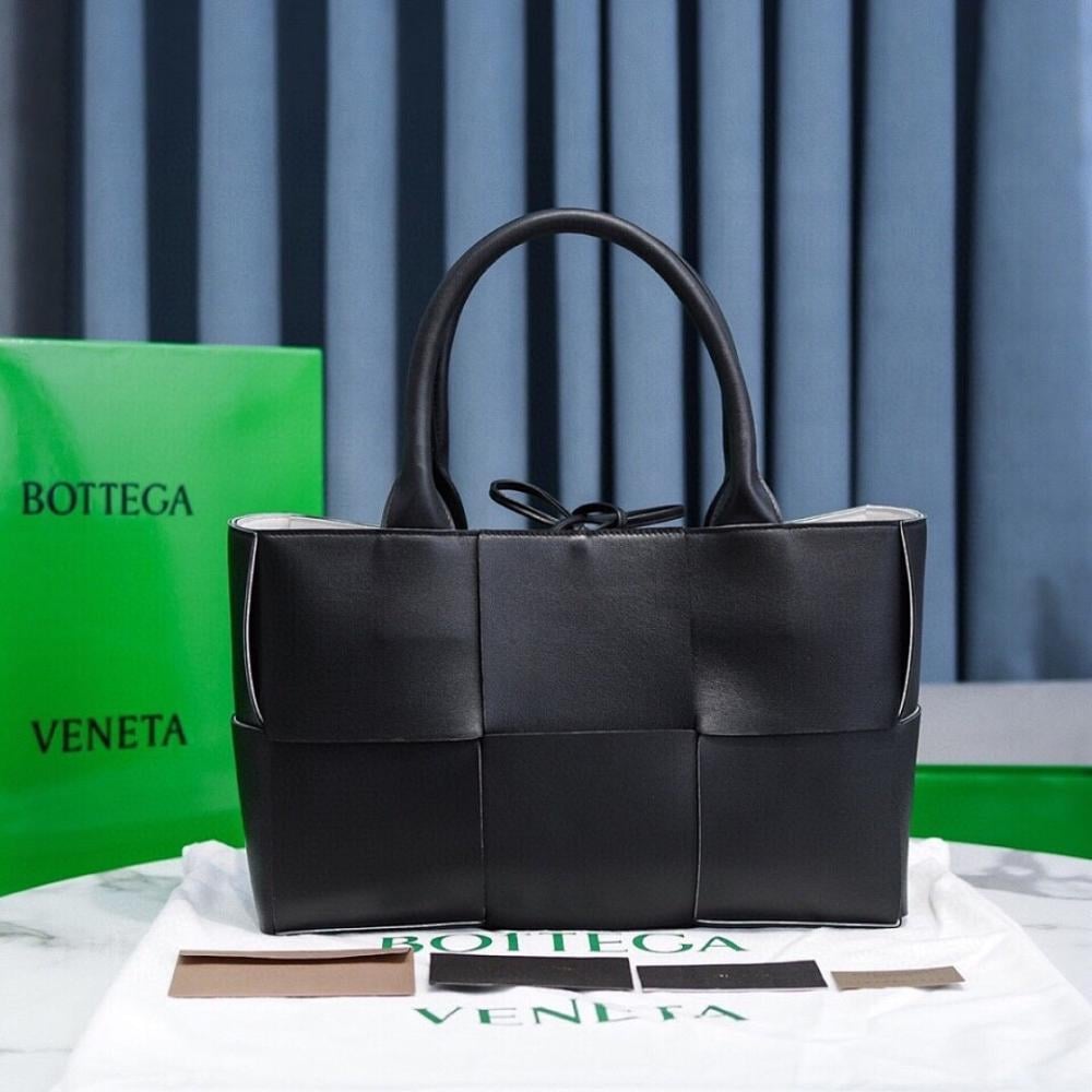 Modern Woven Lambskin Top Handle Bag