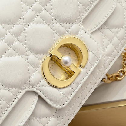 Modern Italian-Inspired White Leather Shoulder Bag