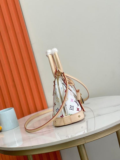 Alma Monogram Calfskin Shoulder Bag