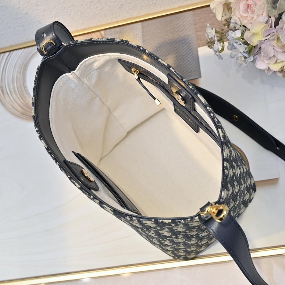 Modern Blue Printed Calfskin Bucket Bag – Special Edition
