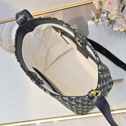 Modern Blue Printed Calfskin Bucket Bag – Special Edition