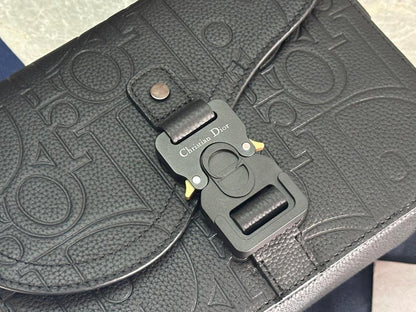 Italian-Inspired Elegant Black Calfskin Shoulder Bag