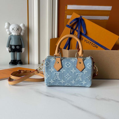 Speedy Denim Shoulder Bag