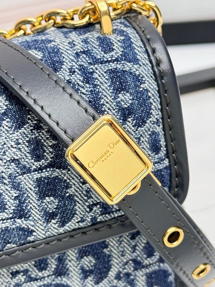Modern Refined Blue Jacquard Shoulder Bag