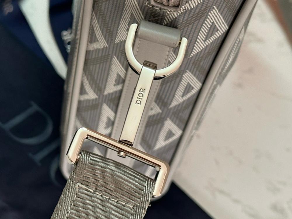 Modern Grey Quilted Leather Shoulder Bag