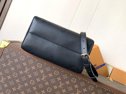 Monogram Leather Top Handle Bag