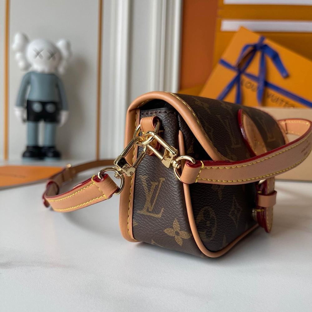 Diane Monogram Calfskin Shoulder Bag