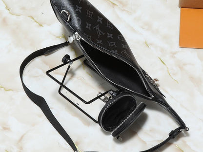 Luxury Stylish Monogram Leather Shoulder Bag – Limited Edition
