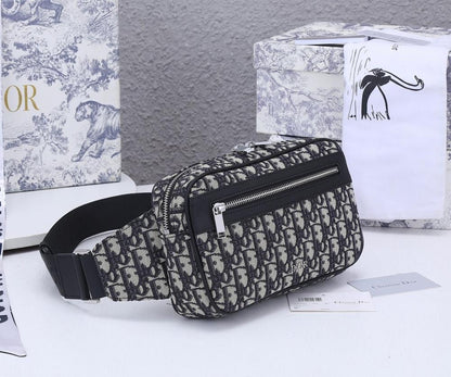 Modern Luxury Black Printed Calfskin Shoulder Bag