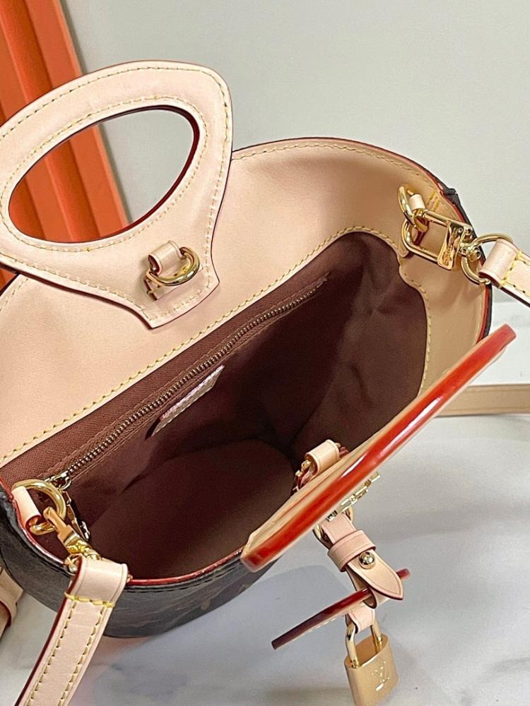 Stylish Monogram Leather Bucket Bag – Limited Edition