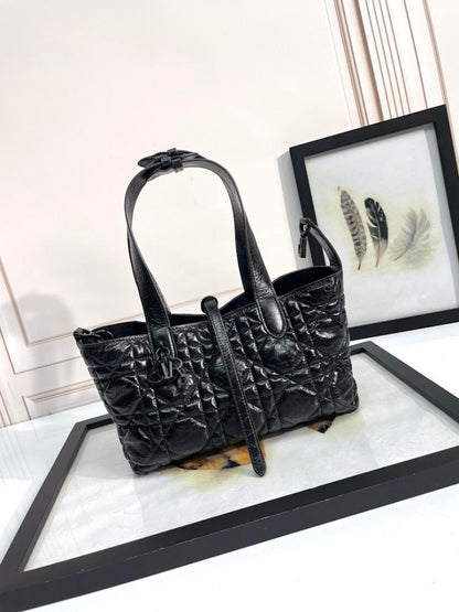 Modern Refined Black Calfskin Crossbody Bag