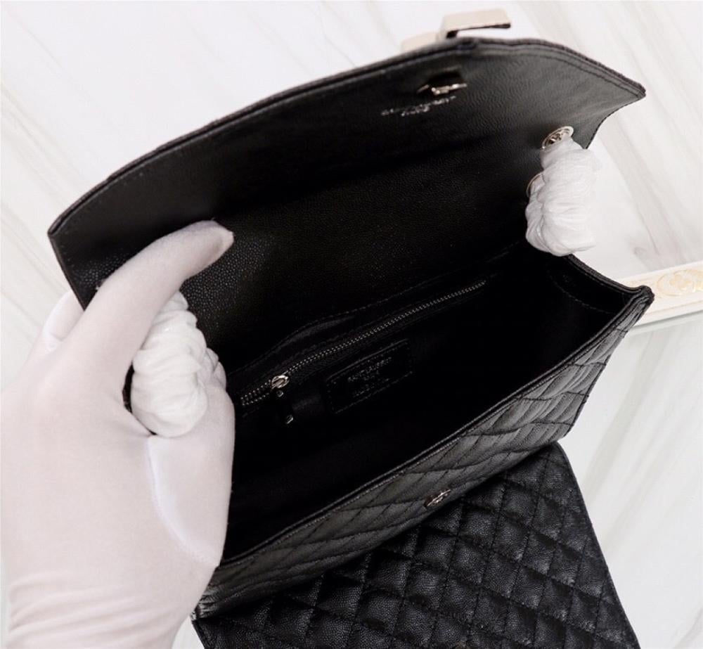 Stylish Refined Leather Top Handle Bag
