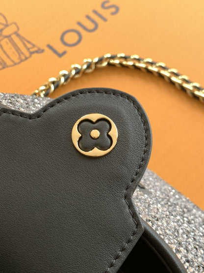 Crystal-Embellished Top Handle Bag
