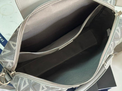 Modern Grey Quilted Leather Shoulder Bag