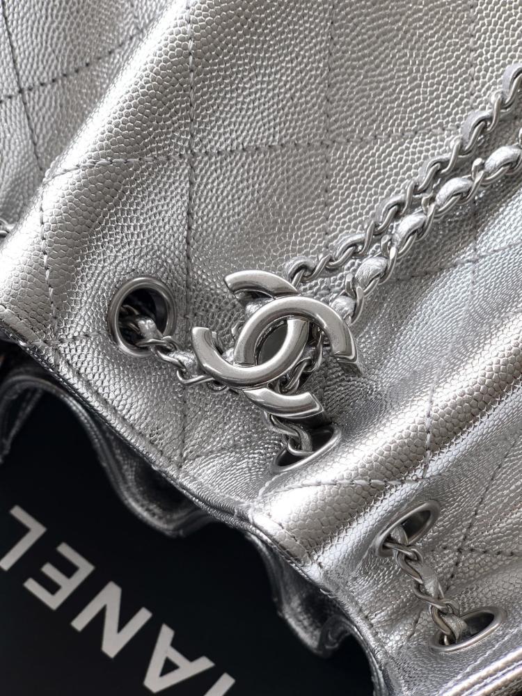 Gold Leather Bucket Bag
