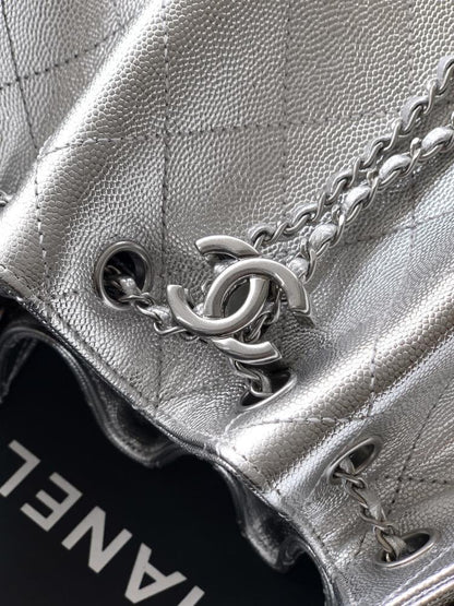 Gold Leather Bucket Bag