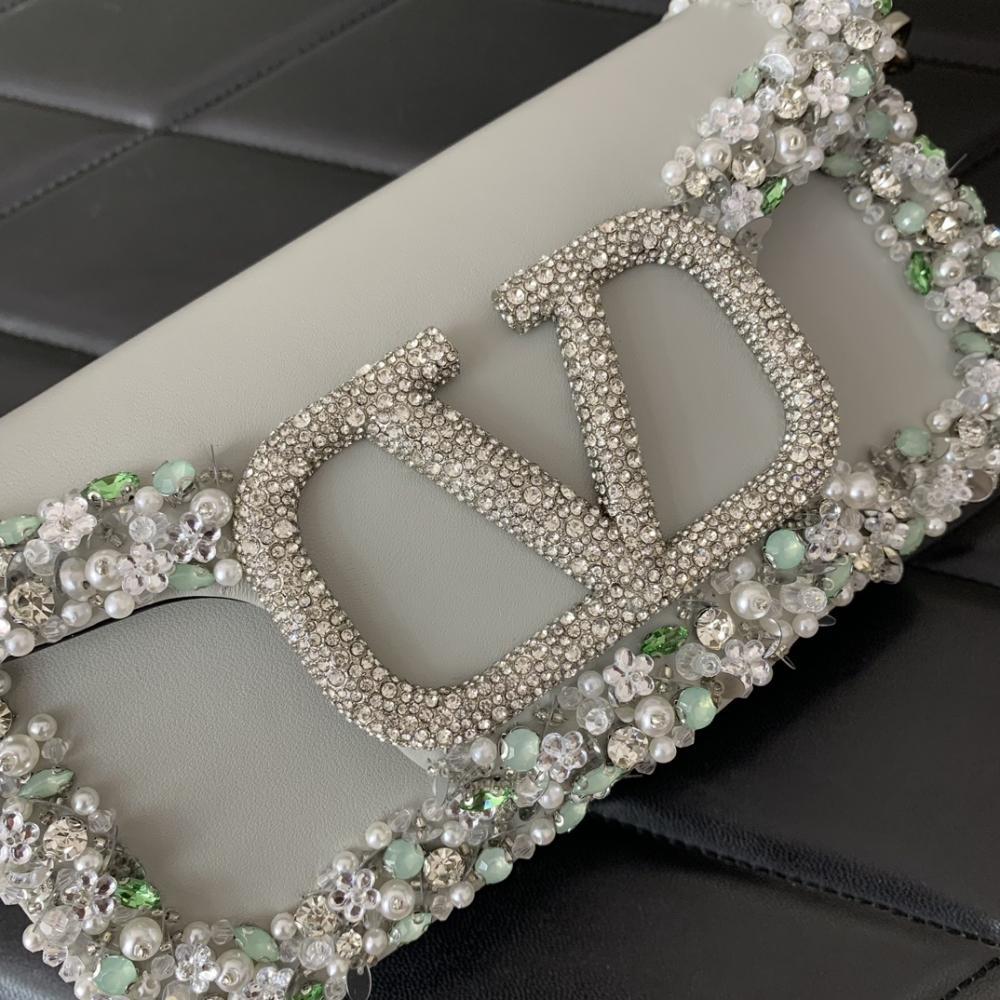 Crystal-Embellished Top Handle Bag