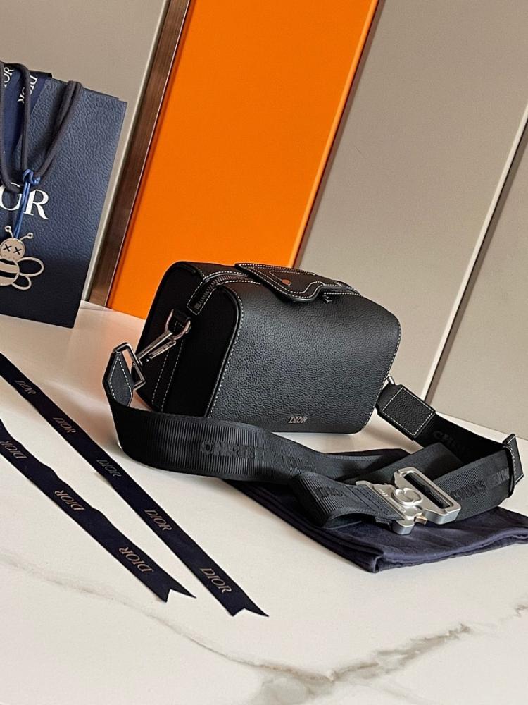 Luxury Stylish Black Printed Calfskin Shoulder Bag