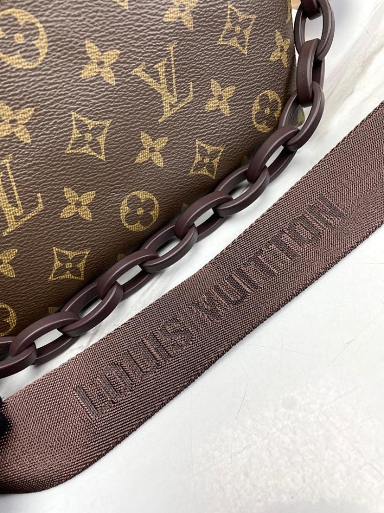 Modern Refined Monogram Leather Top Handle Bag