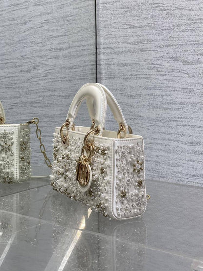 Embroidered Top Handle Bag