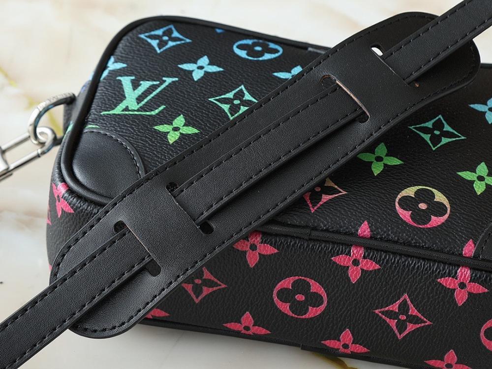 Alma Monogram Leather Shoulder Bag