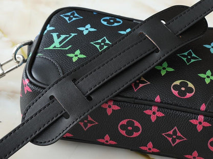 Alma Monogram Leather Shoulder Bag