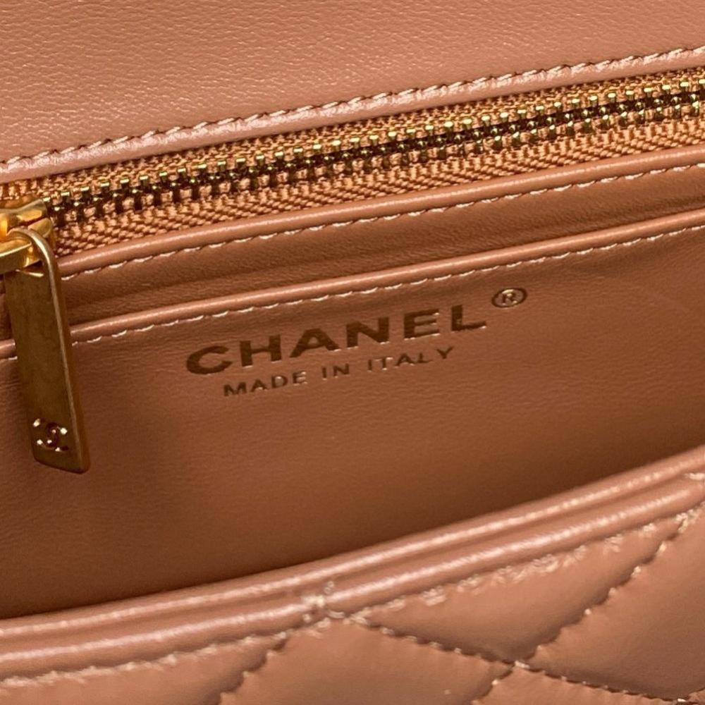 Gold Top Handle Bag