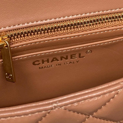 Gold Top Handle Bag