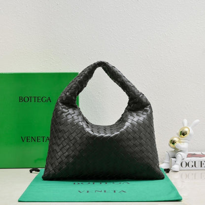 Woven Leather Top Handle Bag