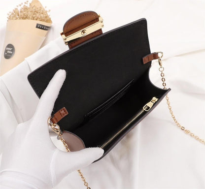 Dauphine Gold Monogram Shoulder Bag