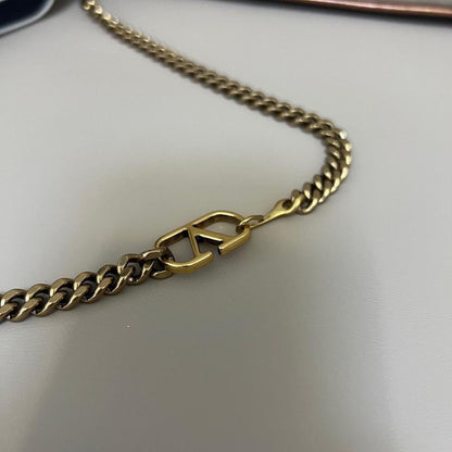 VLogo Signature Gold Leather Shoulder Bag