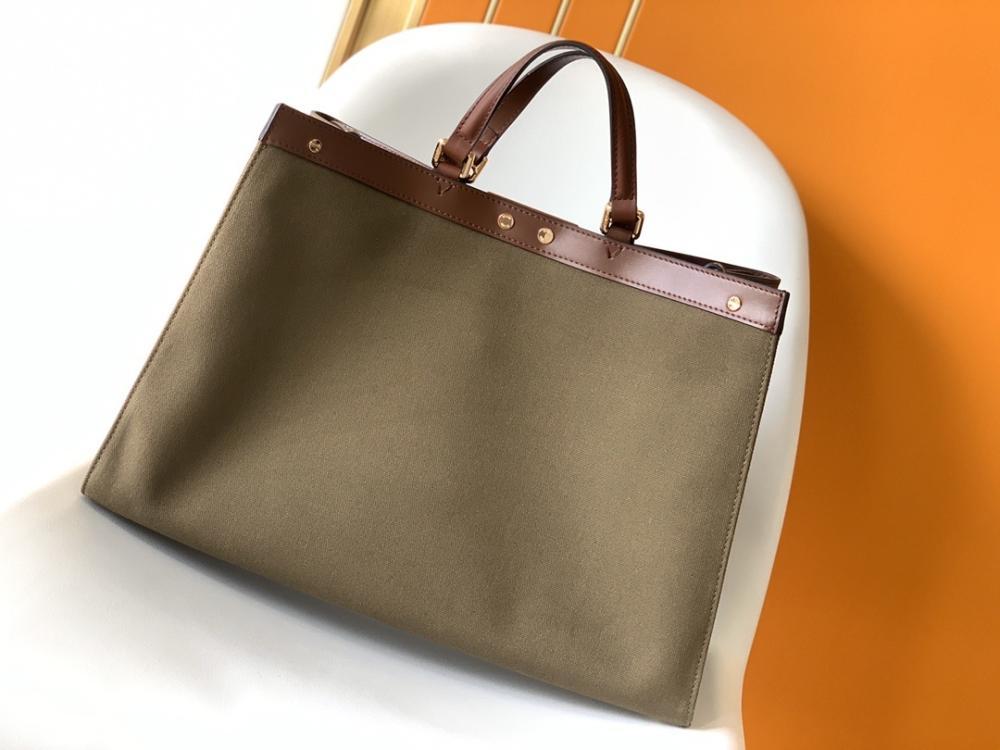 Embroidered Leather Tote Bag