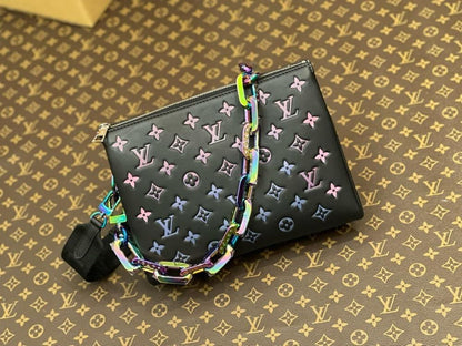 Italian-Inspired Stylish Printed Lambskin Top Handle Bag