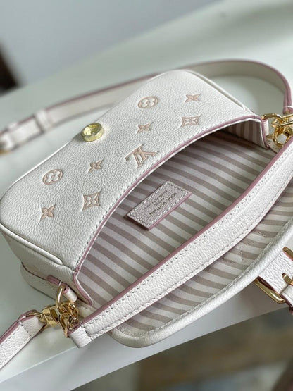 Diane Monogram Leather Shoulder Bag