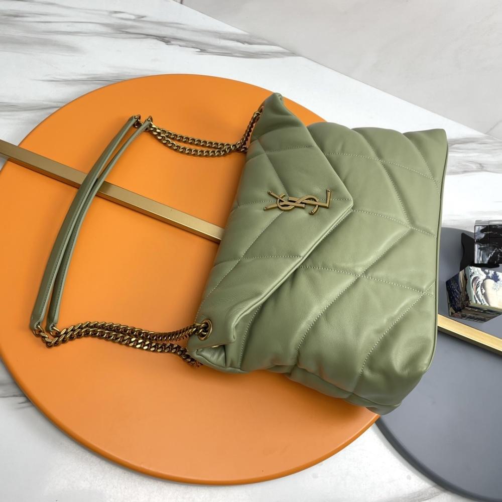 Alma Green Quilted Lambskin Shoulder Bag