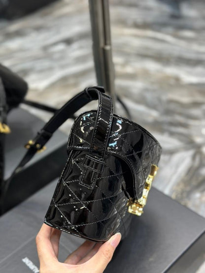 Alma Quilted Leather Top Handle Bag