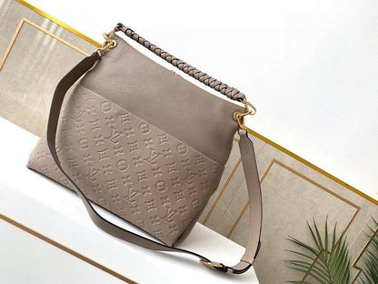 Modern Refined Woven Leather Top Handle Bag