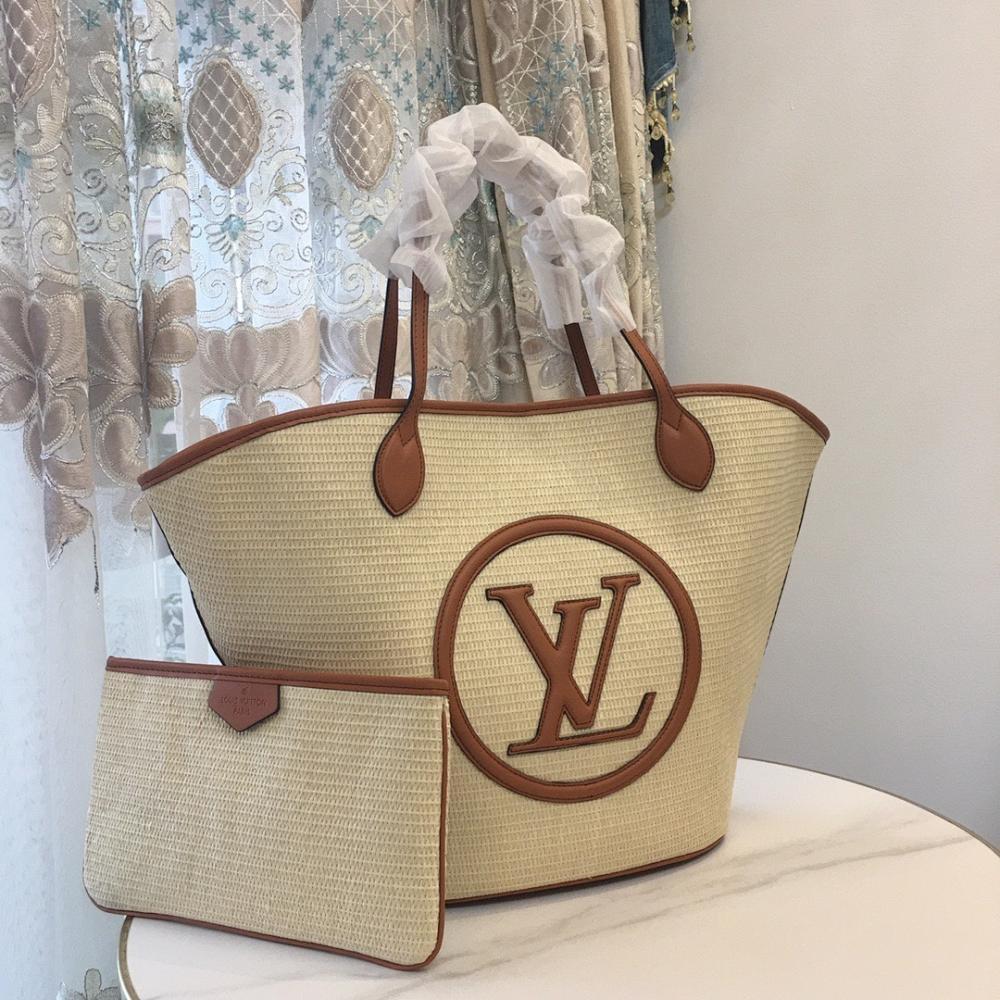 Italian-Inspired Stylish Woven Raffia Tote Bag