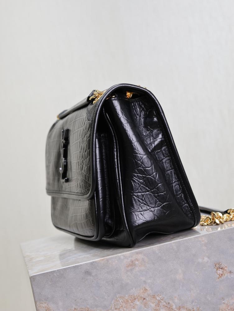 Gold Leather Top Handle Bag