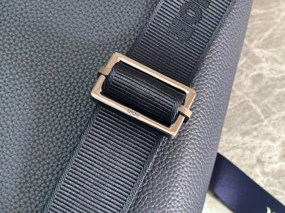 Luxury Stylish Blue Leather Top Handle Bag