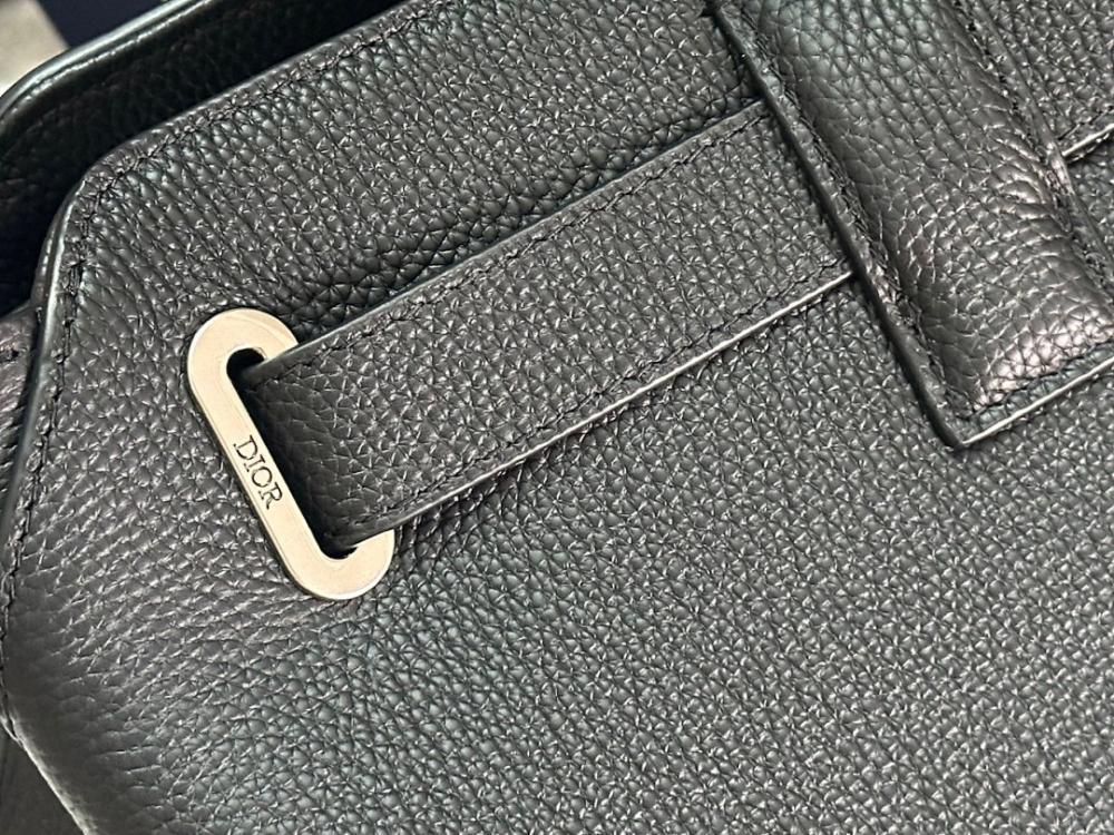 Modern Italian-Inspired Black Quilted Calfskin Top Handle Bag